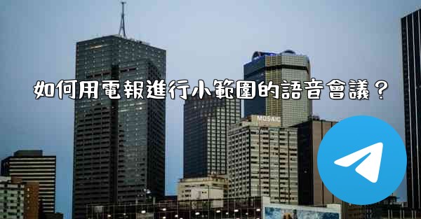 如何用電報進行小範圍的語音會議？