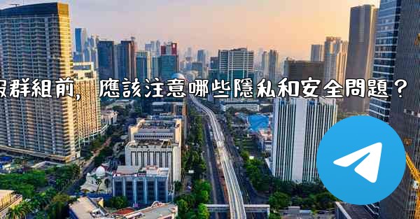 加入一個陌生電報群組前，應該注意哪些隱私和安全問題？