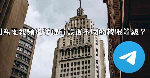 如何為電報頻道管理員設置不同的權限等級？