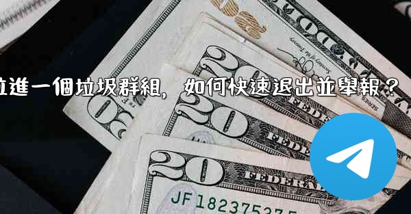 電報我被拉進一個垃圾群組，如何快速退出並舉報？