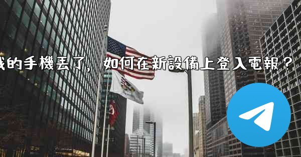 <b>我的手機丟了，如何在新設備上登入電報？</b>