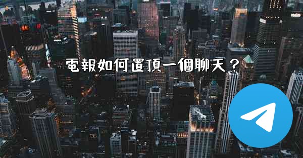 電報如何置頂一個聊天？