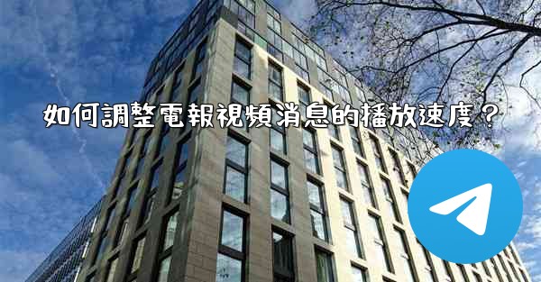 如何調整電報視頻消息的播放速度？