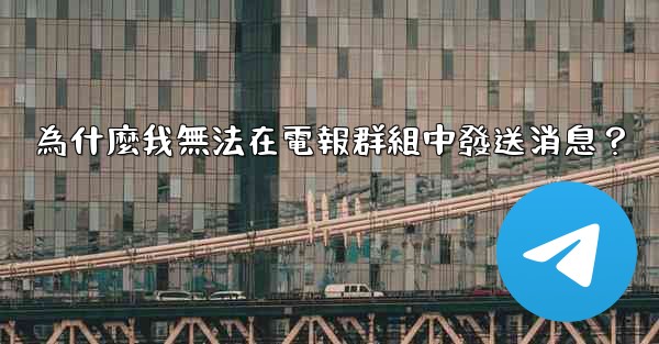 為什麼我無法在電報群組中發送消息？