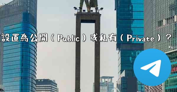 如何將電報群組設置為公開（Public）或私有（Private）？