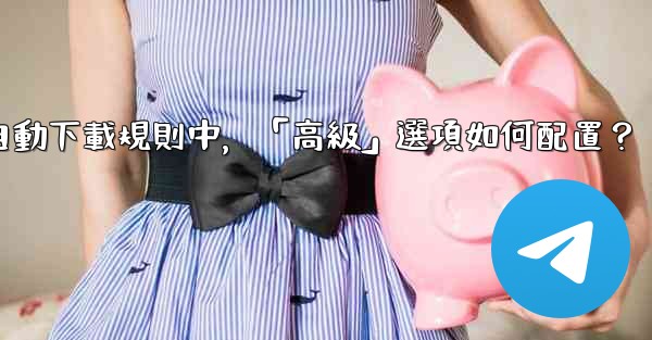 電報媒體自動下載規則中，「高級」選項如何配置？