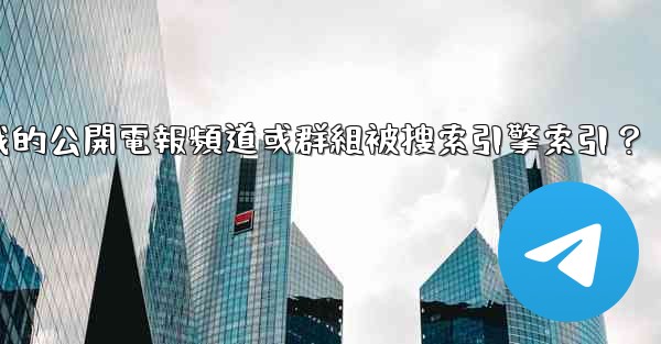 如何防止我的公開電報頻道或群組被搜索引擎索引？