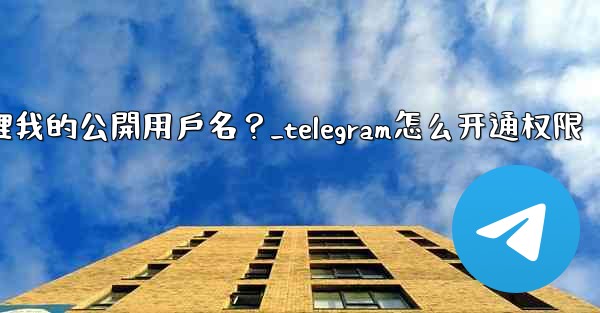 Telegram如何管理我的公開用戶名？_telegram怎么开通权限