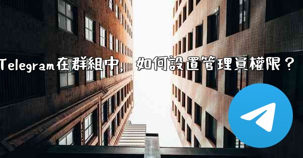 Telegram在群組中，如何設置管理員權限？