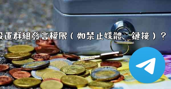 Telegram如何設置群組發言權限（如禁止媒體、鏈接）？